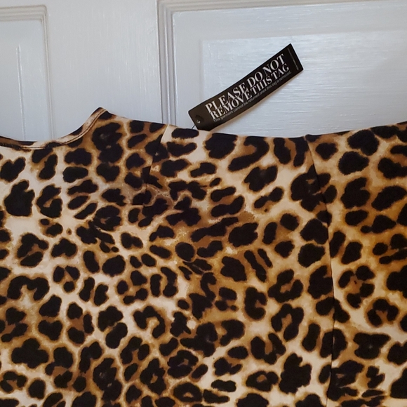 New York and Company cotton leopard print dress - Picture 2 of 3